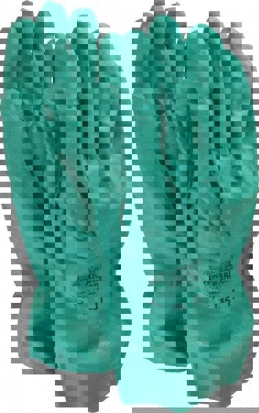 Series 37-145 Chemical Resistant Gloves: Size 2X-Large, 11.00 Thick, Nitrile, Nitrile, Unsupported,